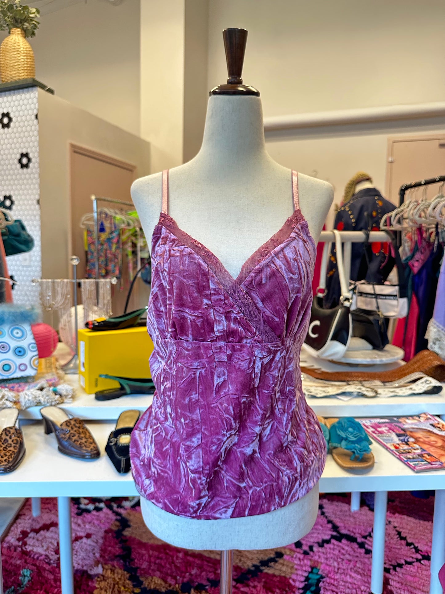 2000s Velvet Lace Cami (XL)