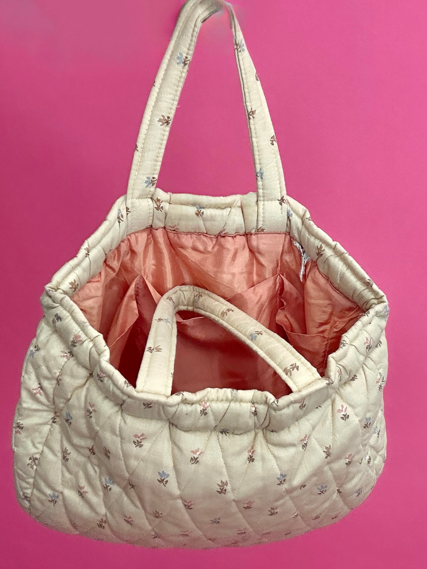 Vintage Yellow Quilted Bag