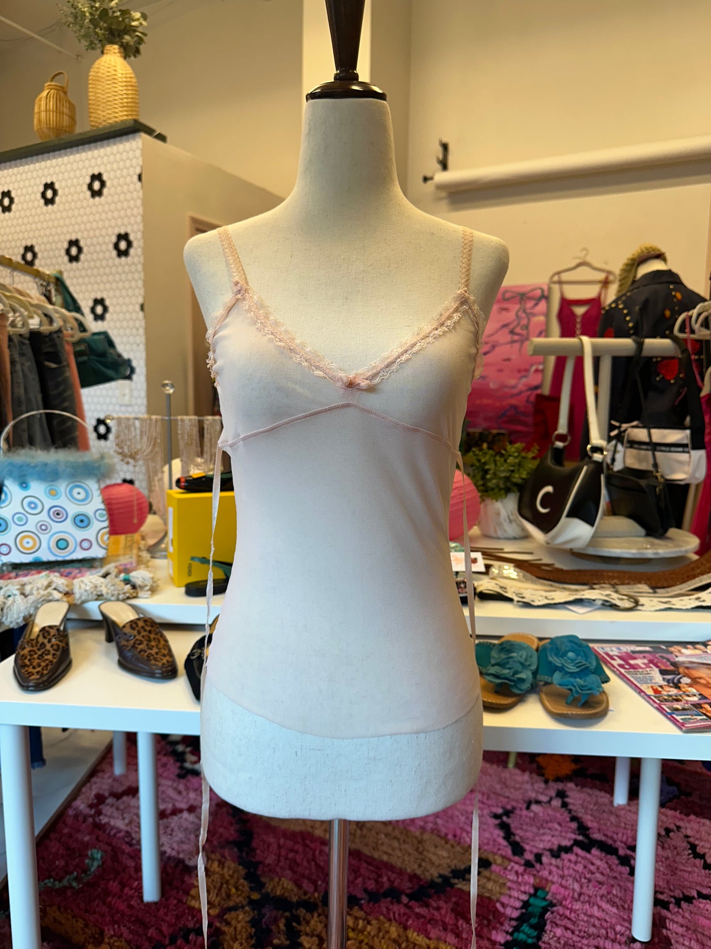 Y2K Abercrombie Mesh Cami (S)