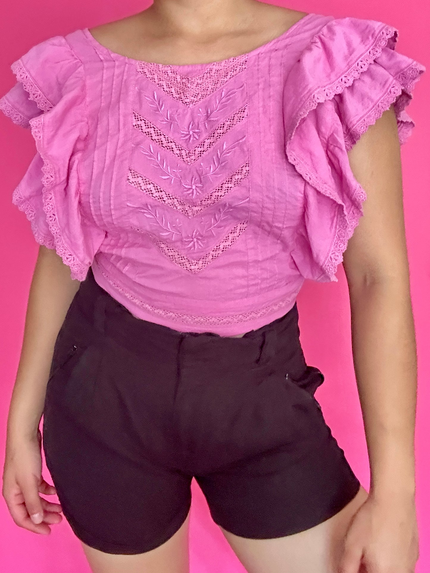 Jen’s Pirate Booty Pink Crop Top (S)