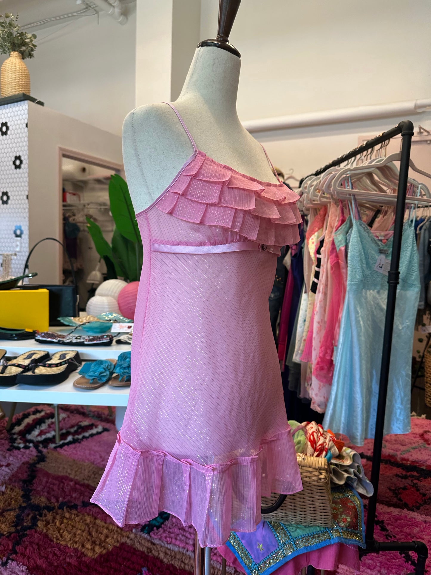 Betsey Johnson Pink Slip Dress (M)
