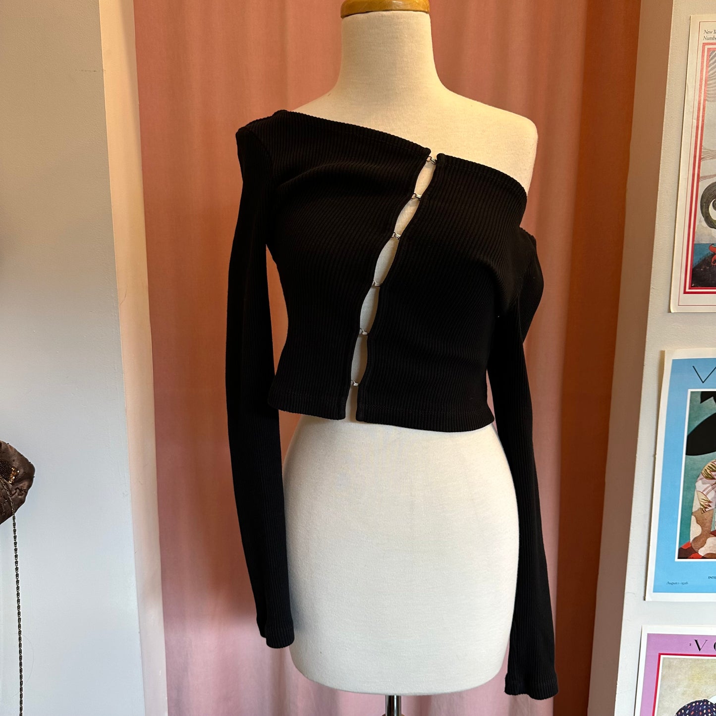 Ribbed Black Hook & Eye Longsleeve (XS)
