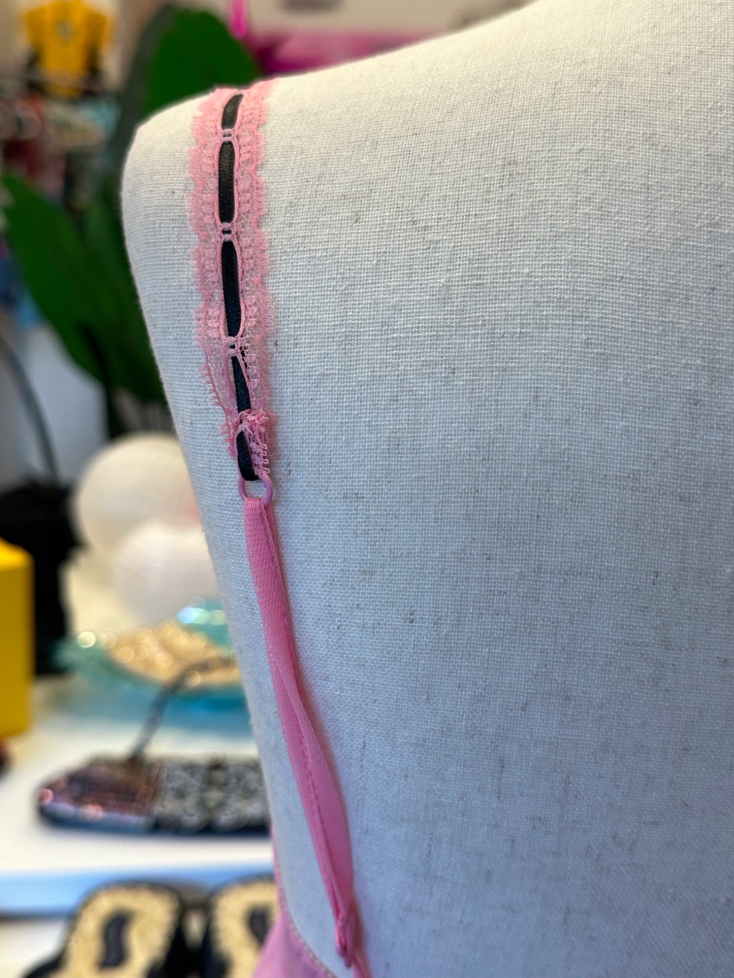 Y2K Mesh Milkmaid Slip (S)