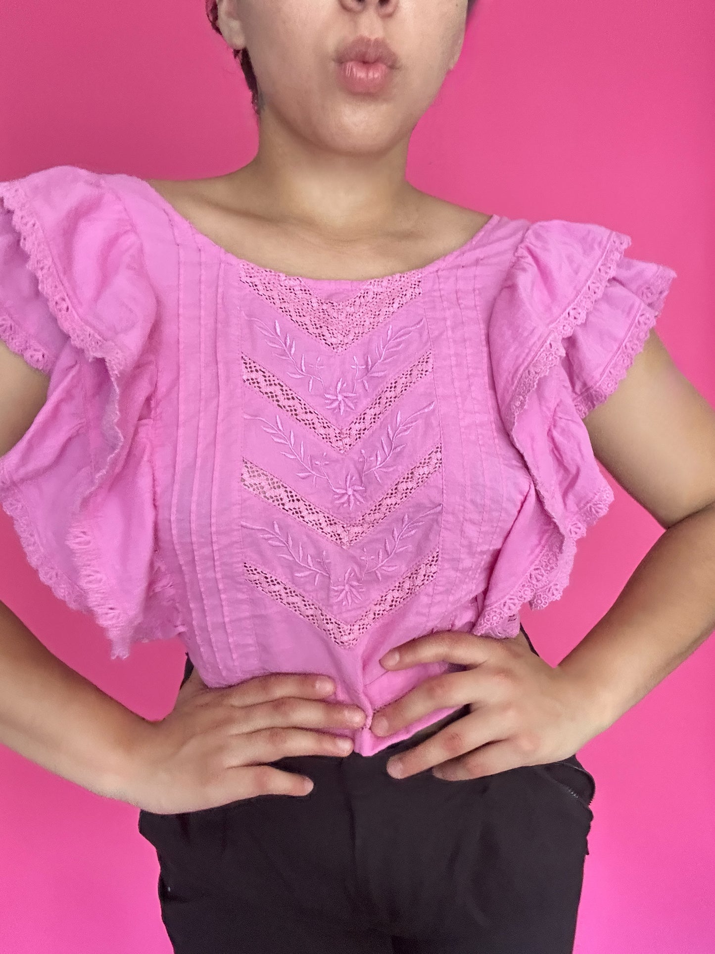 Jen’s Pirate Booty Pink Crop Top (S)