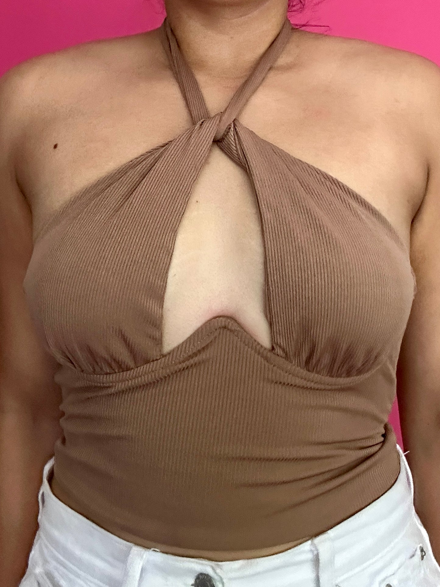 Princess Polly Brown Halter (0)