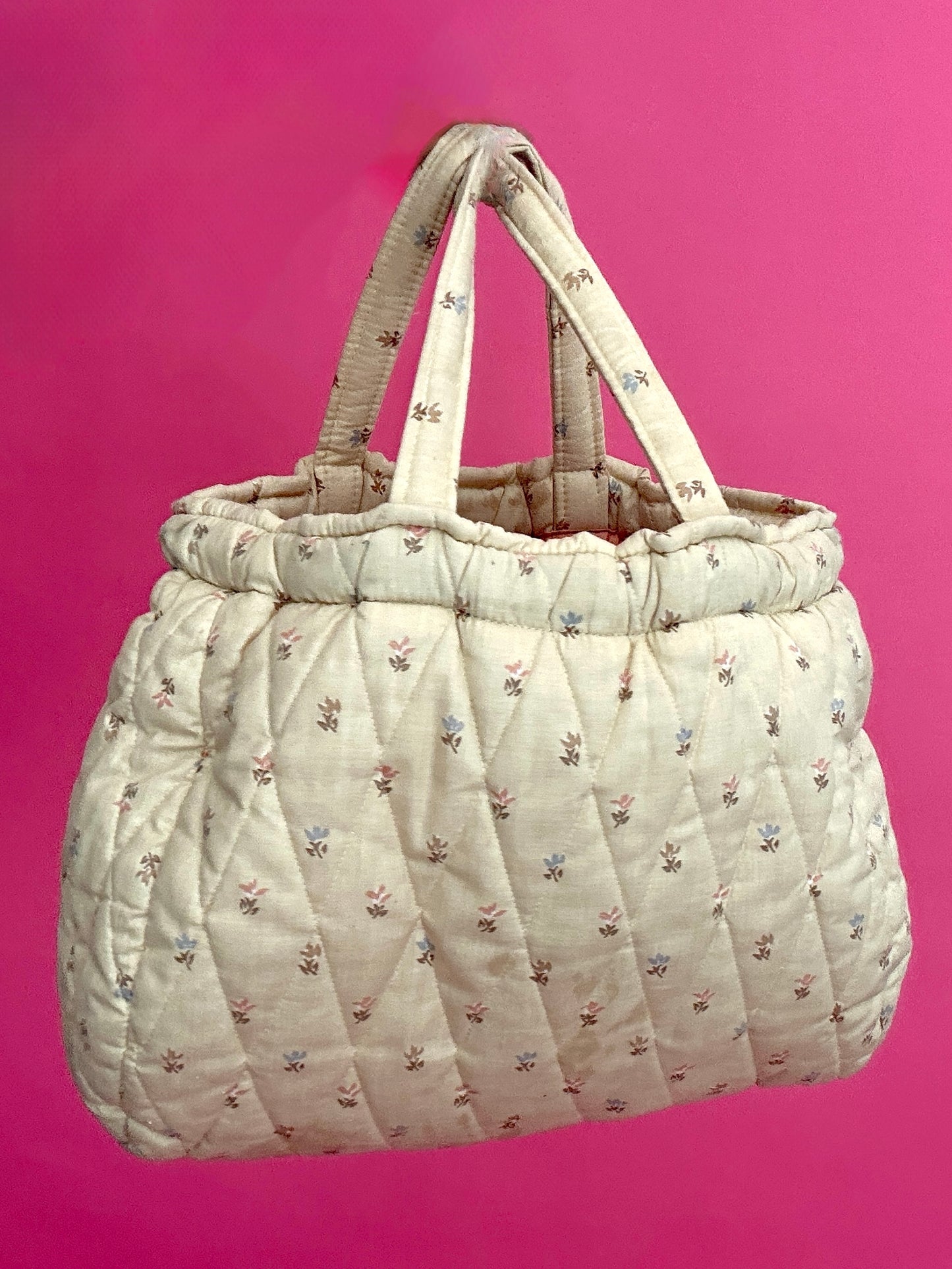 Vintage Yellow Quilted Bag