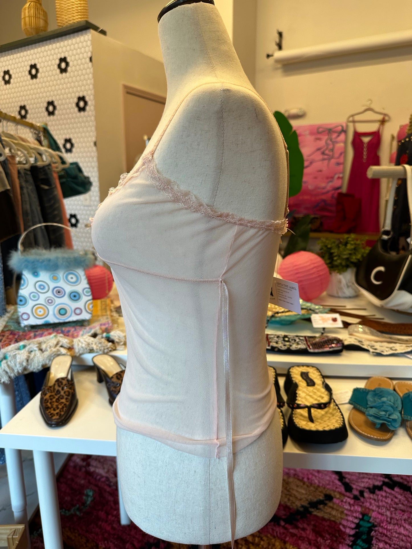 Y2K Abercrombie Mesh Cami (S)