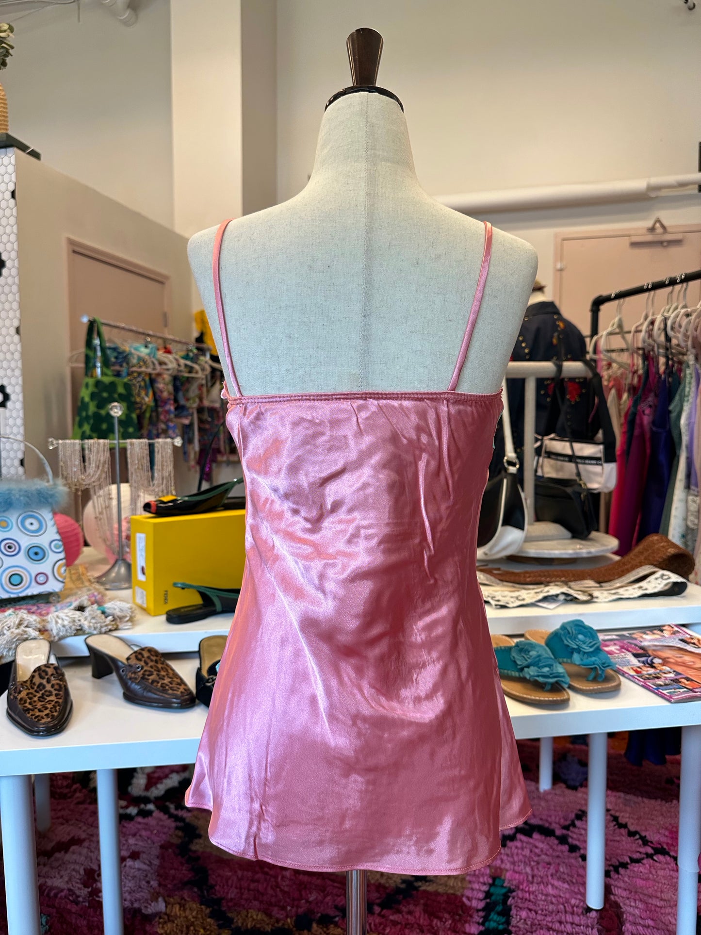 Y2K Satin Lace Cami (S)