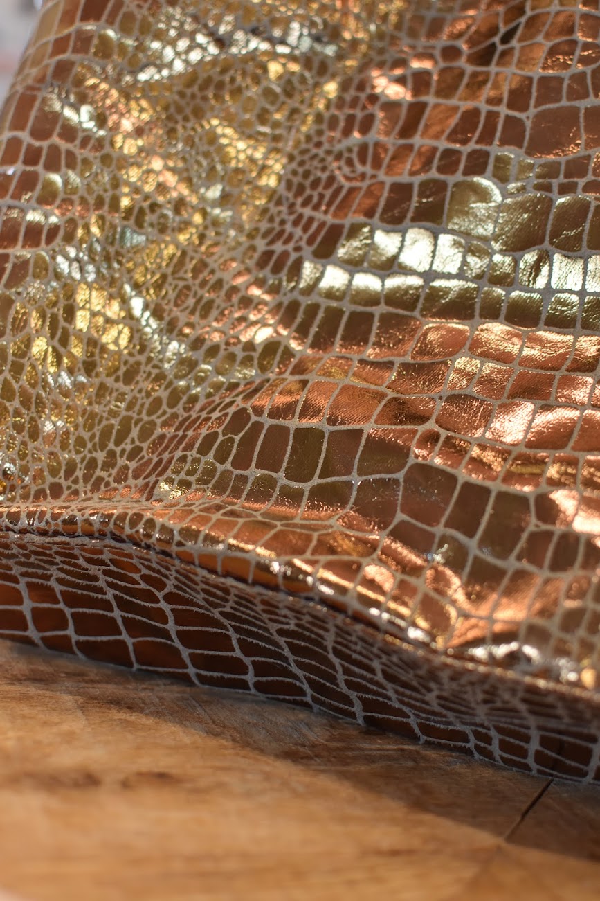Y2K Snakeskin Grommet Tote