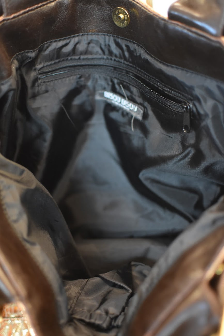 Y2K Snakeskin Grommet Tote