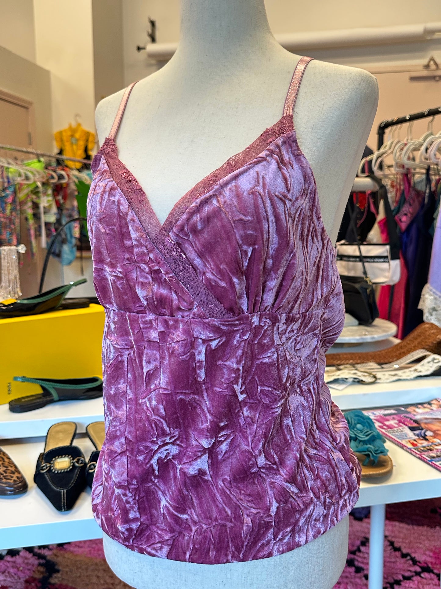 2000s Velvet Lace Cami (XL)