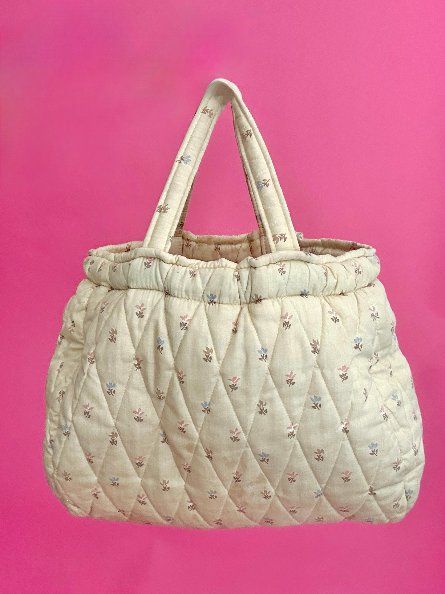 Vintage Yellow Quilted Bag