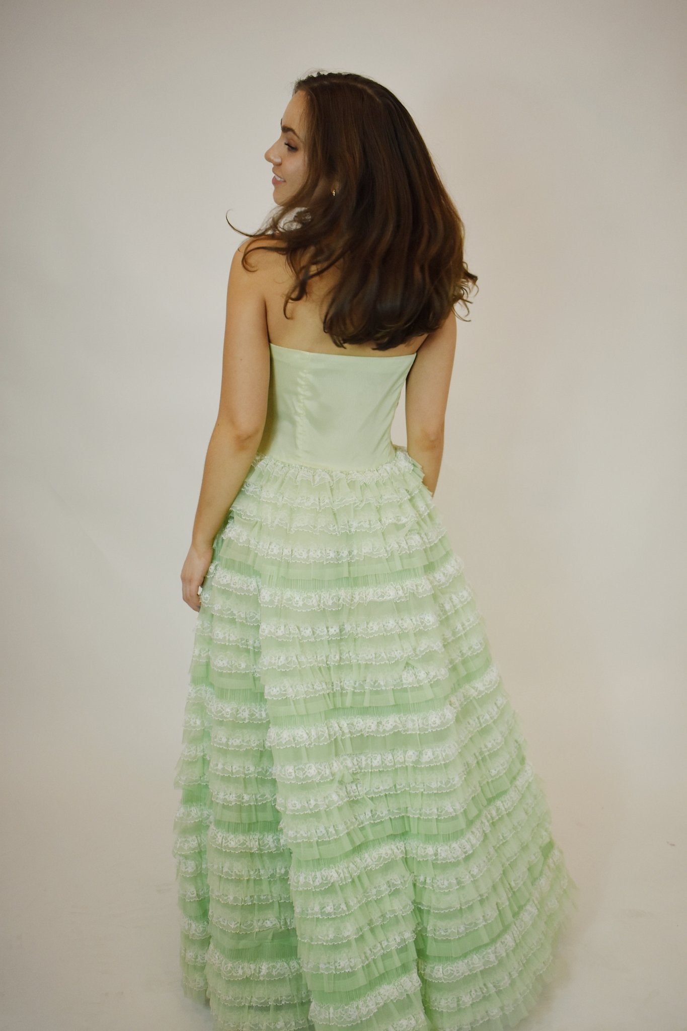 1950s Pastel Green Gown (M) - Esita The Label