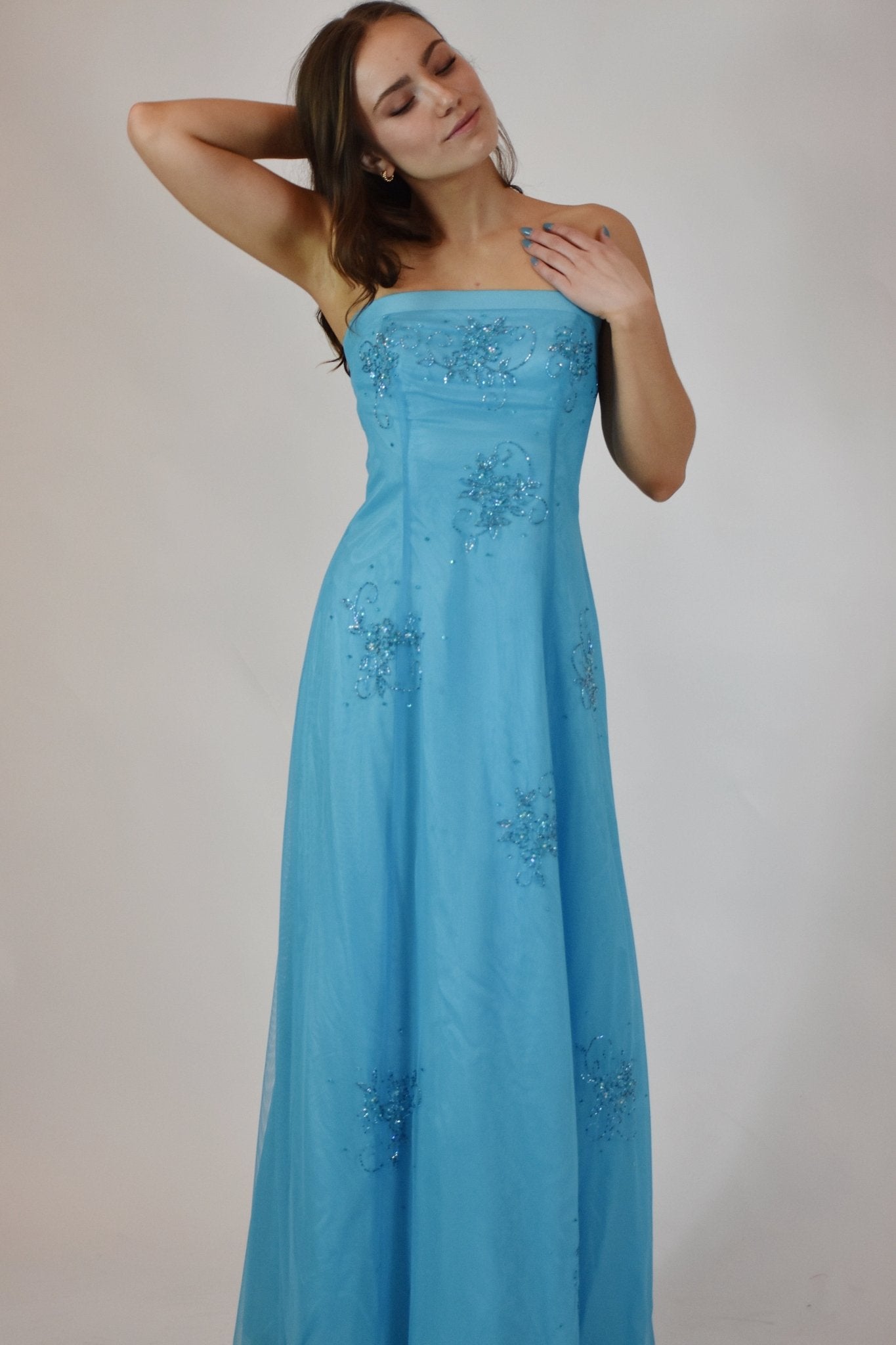 90s Blue Gown (5) - Esita The Label