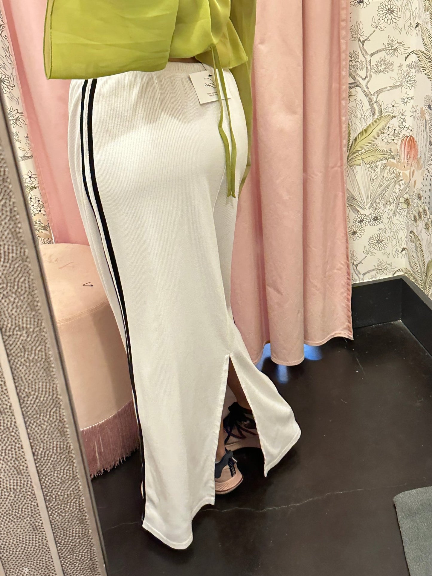 90s White Athletic Maxi Skirt (M/L) - Esita The Label