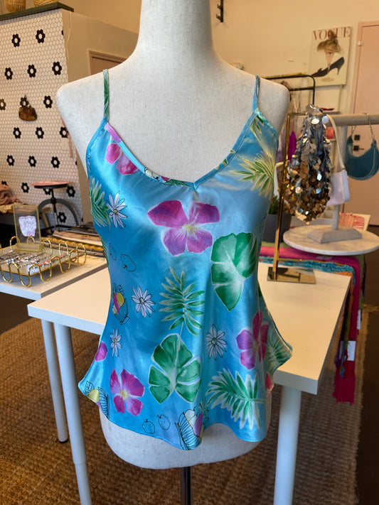 Y2K Tropical Silky Cami (S)