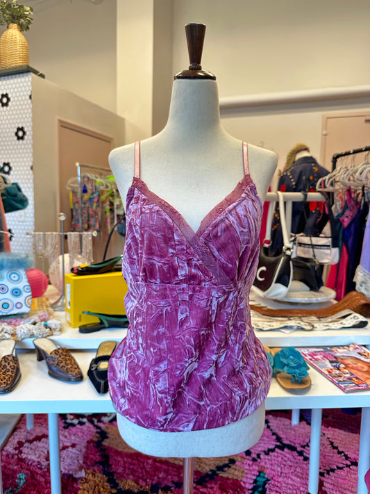 2000s Velvet Lace Cami (XL)