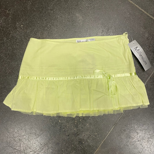 Deadstock Millenium Green Mini Skirt (L/30"W)