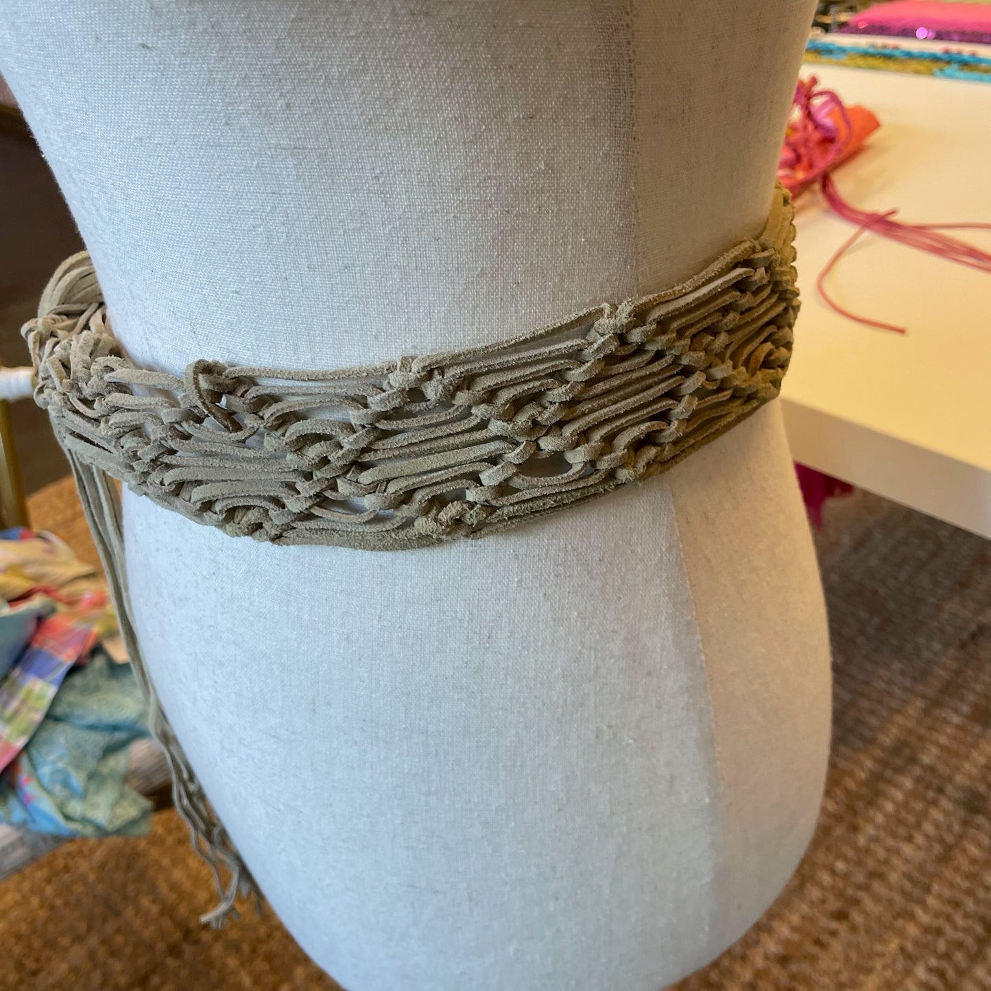 Suede Rope Fringe Belt