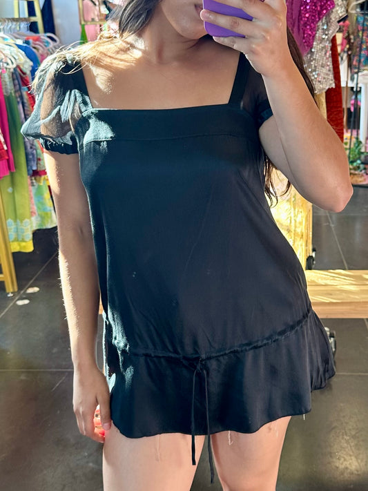Y2K Silk Drop Waist Top (S)