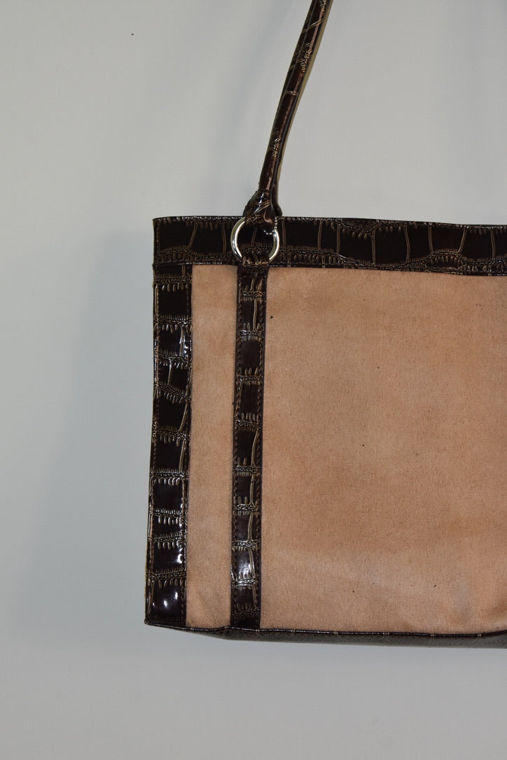 Suede Leather Computer Bag