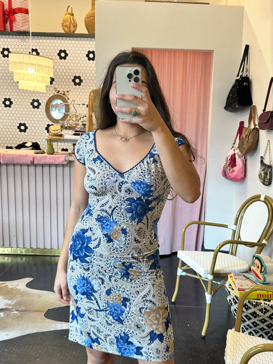 90s Venus Blue Mini Dress (M)