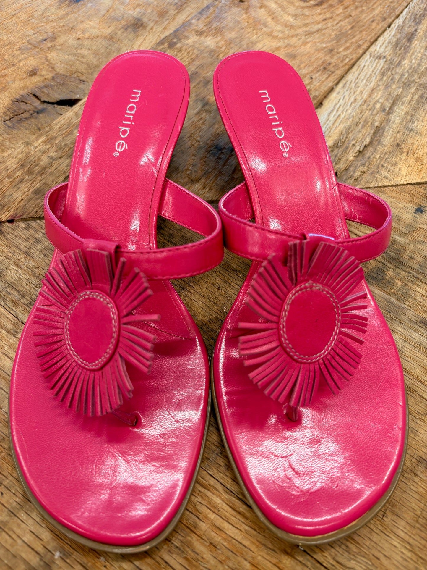 Pink Floral Kitten Heels