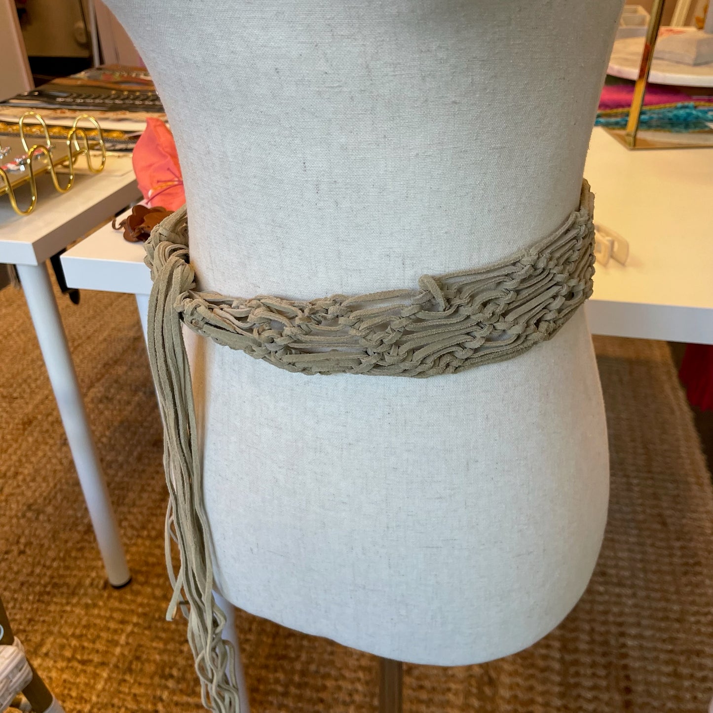 Suede Rope Fringe Belt