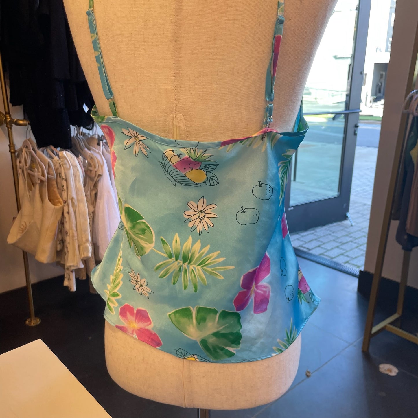 Y2K Tropical Silky Cami (S)