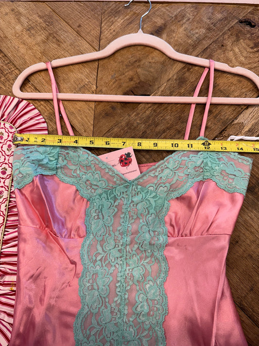 Y2K Satin Lace Cami (S)