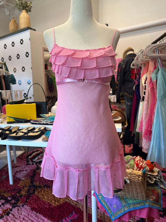 Betsey Johnson Pink Slip Dress (M)