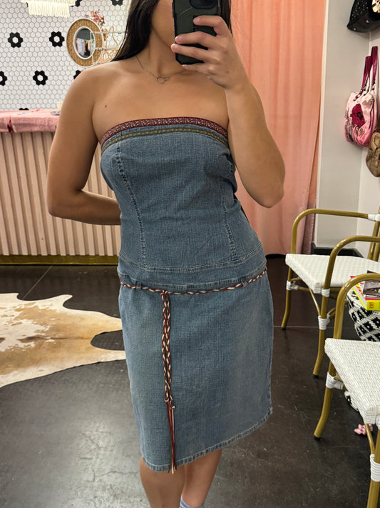 90s Sluzi Denim Dress (13/14)