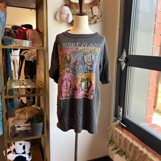 Vintage 90s Robert Plant Graphic Distressed Tee (L)