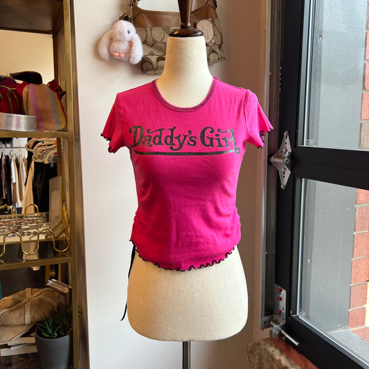 Vintage 90s "Daddy's Girl" Baby Tee (XS)