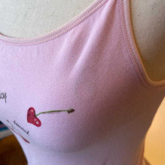 Nick & Nora Pink Cherry Cotton Cami (L)