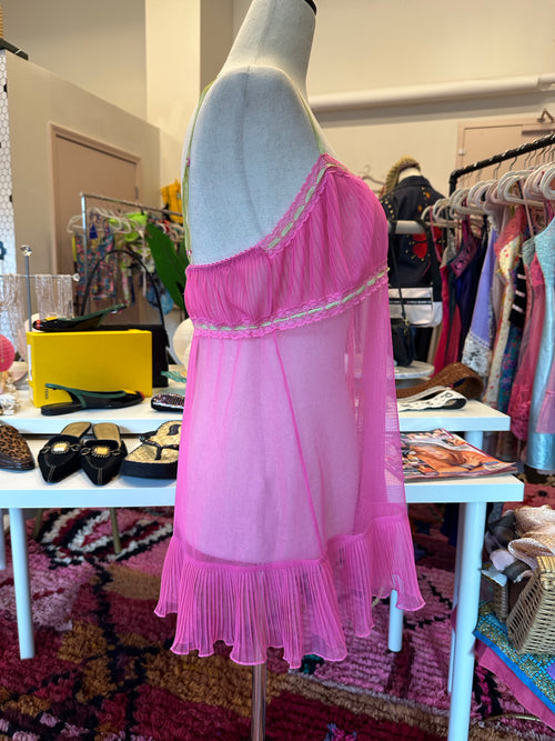 2003 Pink Gingham Mesh Slip (S)