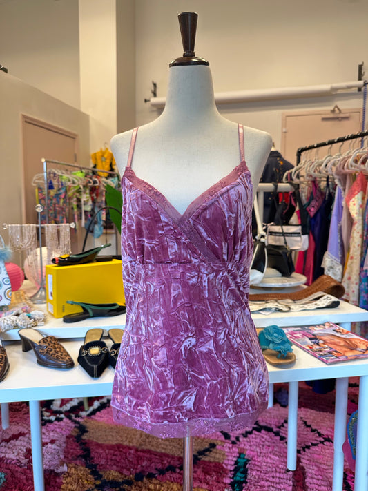 2000s Velvet Lace Cami (XL)