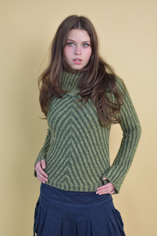 Green Turtleneck Sweater (S)