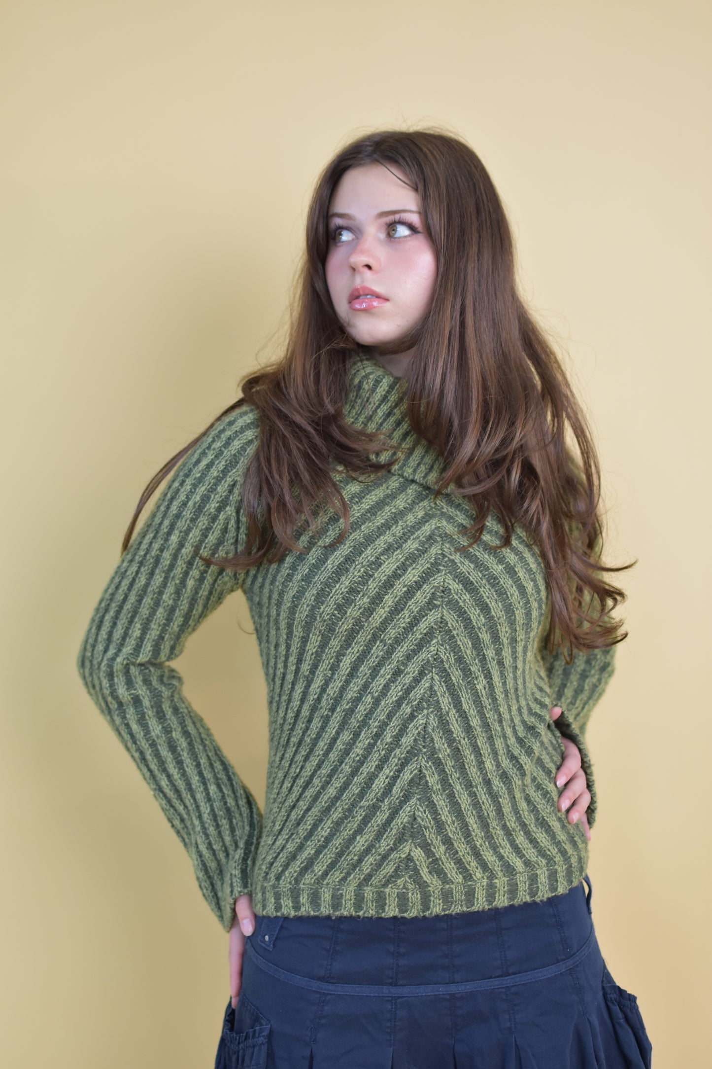 Green Turtleneck Sweater (S)