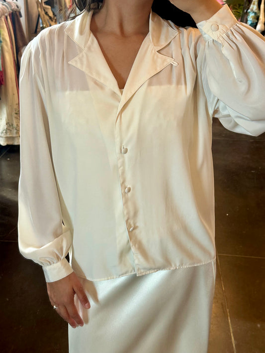 90s Josephine Offwhite Blouse (10)