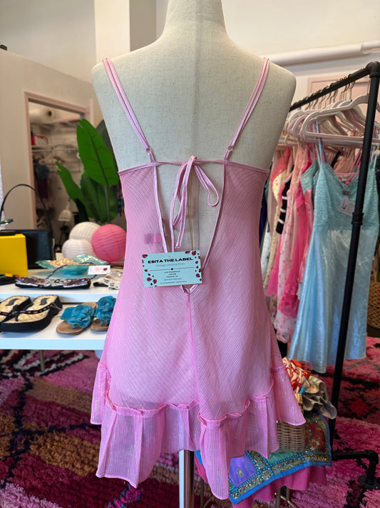 Betsey Johnson Pink Slip Dress (M)