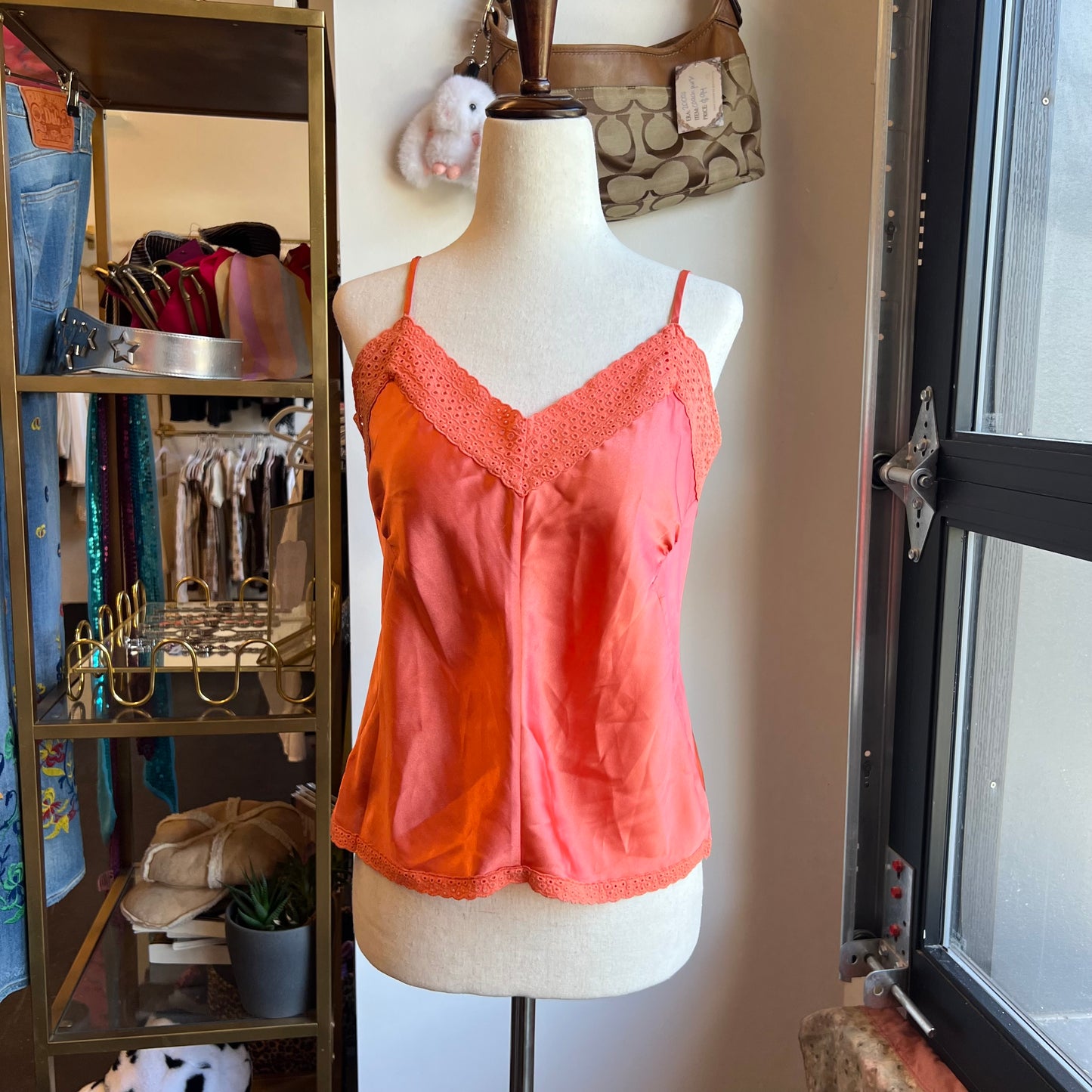 Vintage Y2k Coral Pink Camisole Top (6)