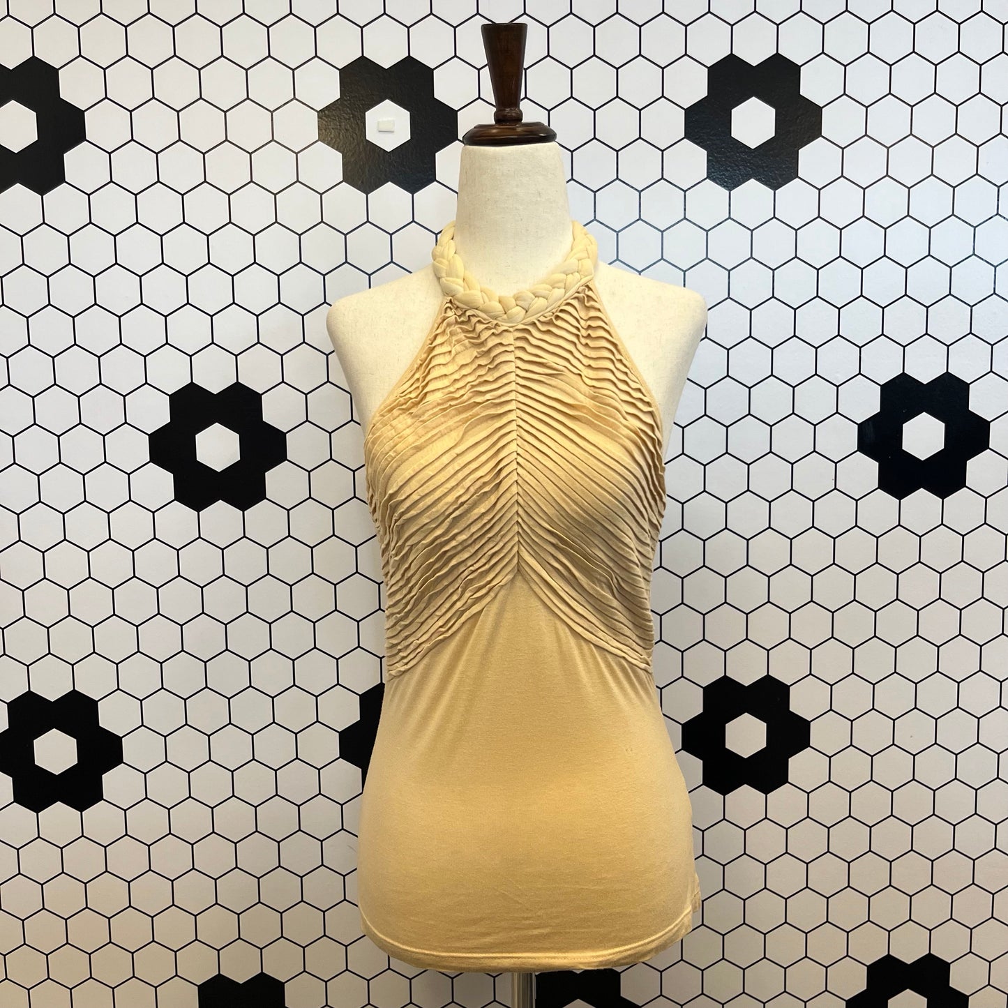 Y2K Beige Halter (M)