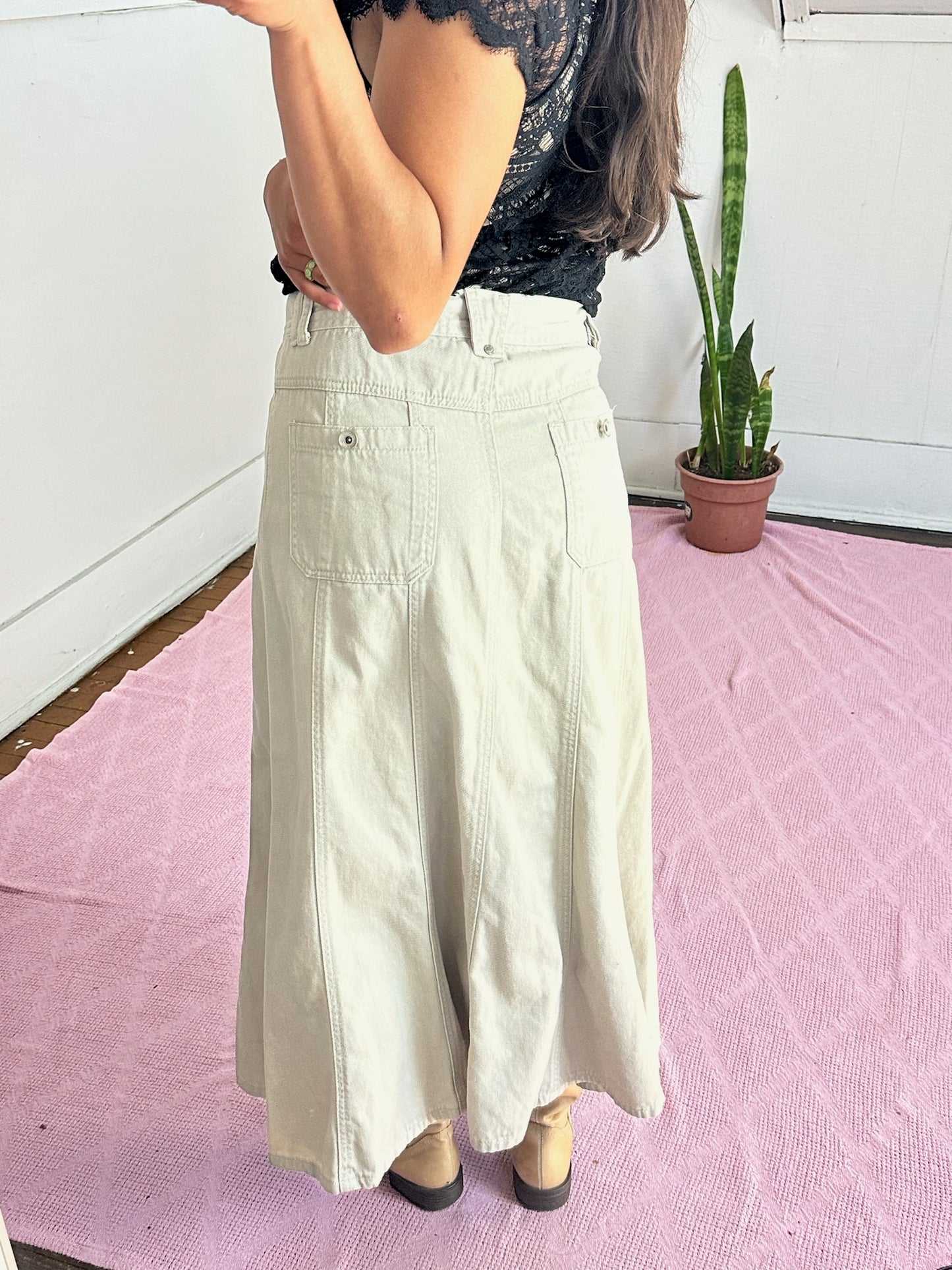 Y2K Neutral Maxi Skirt (8/M)