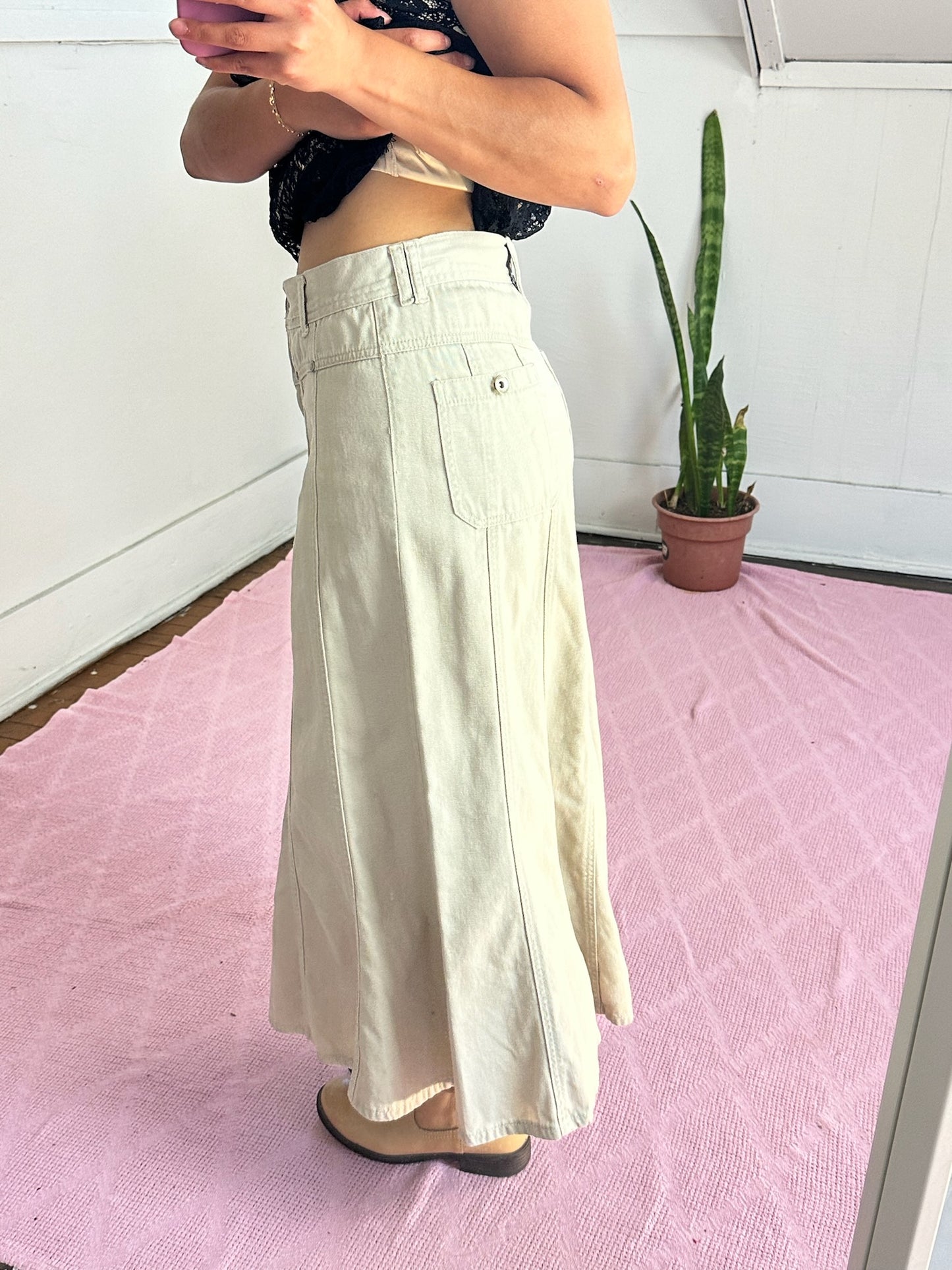 Y2K Neutral Maxi Skirt (8/M)