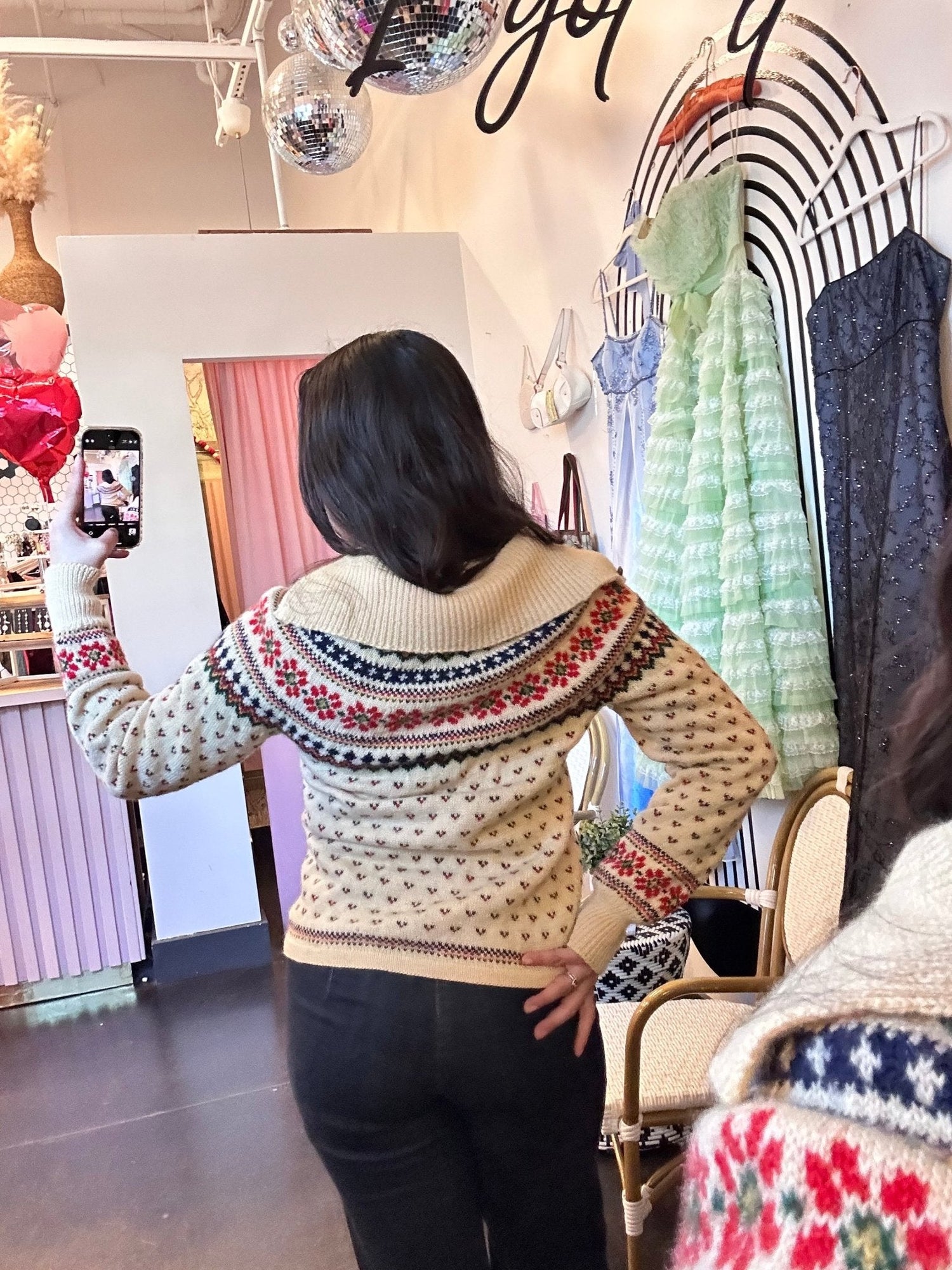 1950s Nordic Wool Fair Isle Sweater (L) - Esita The Label