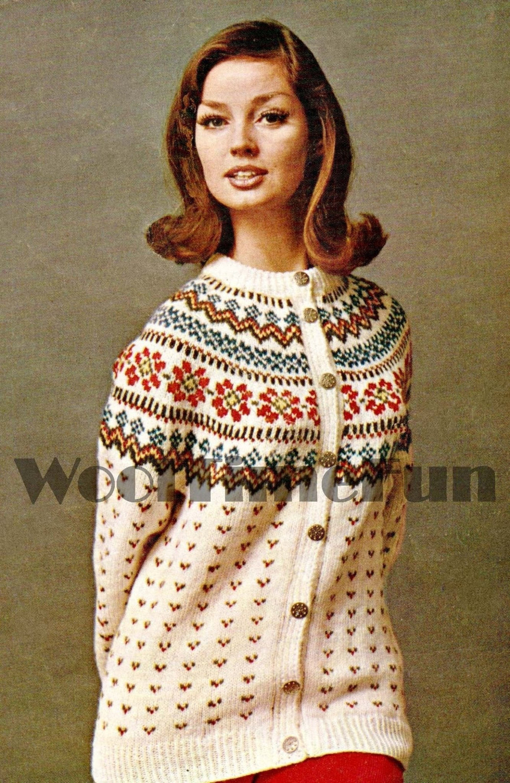 1950s Nordic Wool Fair Isle Sweater (L) - Esita The Label