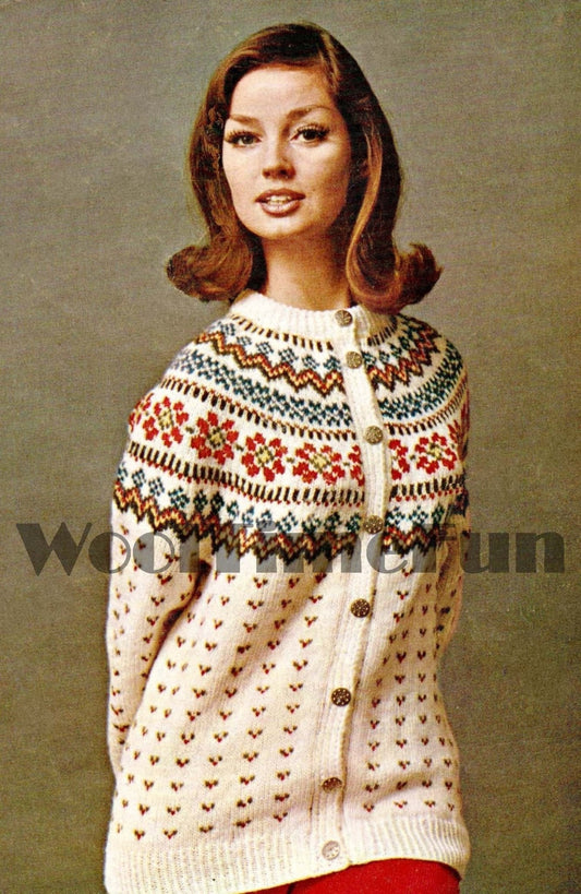 1950s Nordic Wool Fair Isle Sweater (L) - Esita The Label
