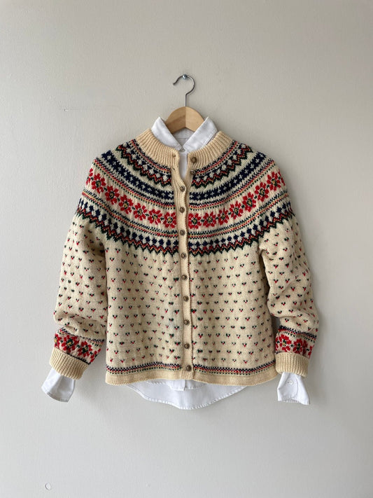 1950s Nordic Wool Fair Isle Sweater (L) - Esita The Label