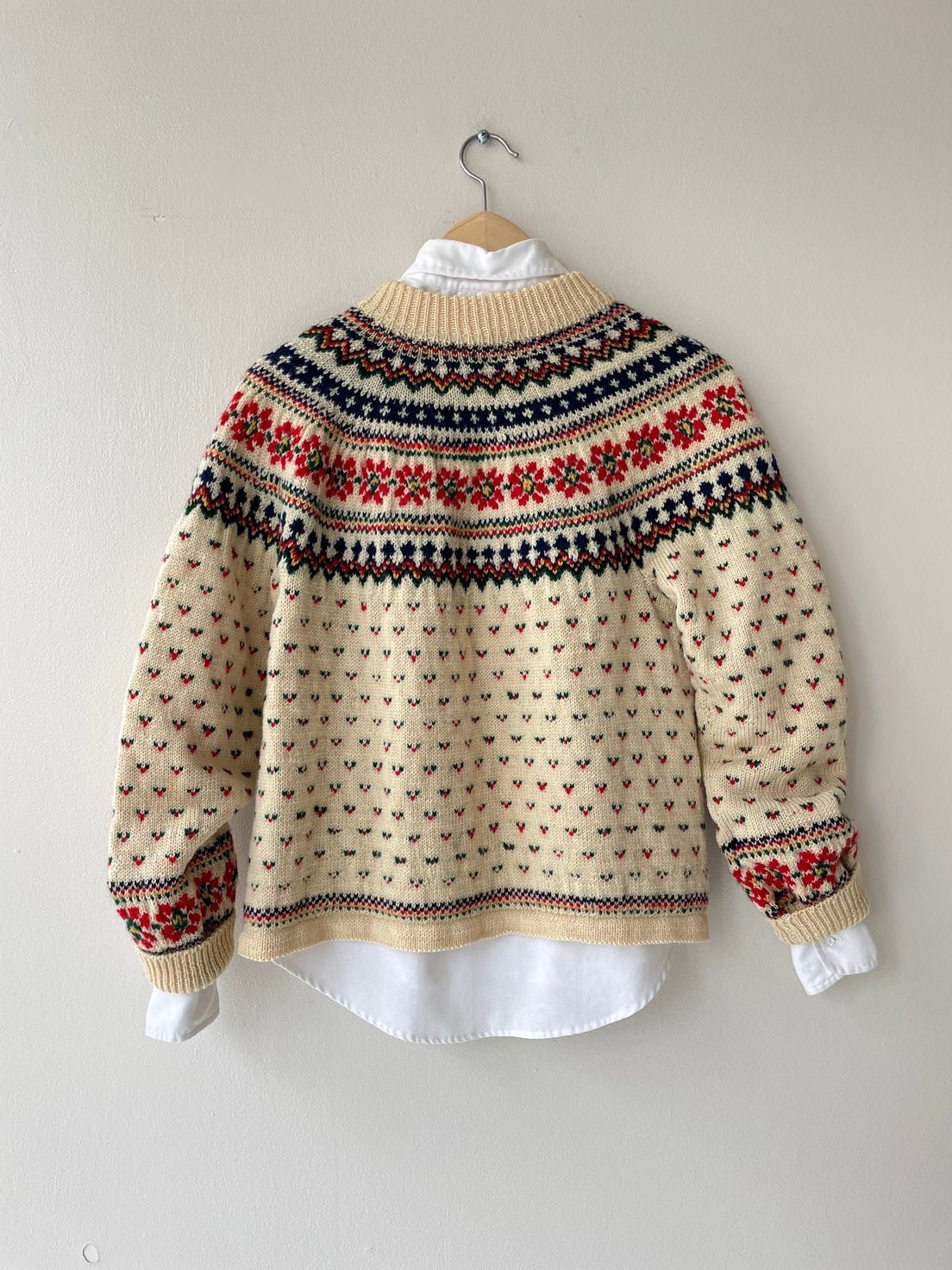 1950s Nordic Wool Fair Isle Sweater (L) - Esita The Label